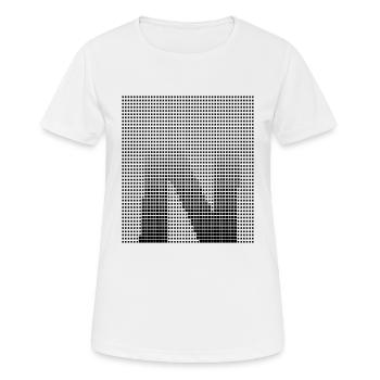 Lettre N, nom, la lettre N - T-shirt respirant Femme - blanc - Devant - AI Model Female 172 dark (172cm)