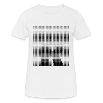 Lettre R, nom, la lettre R - T-shirt respirant Femme - blanc - Devant - AI Model Female 172 dark (172cm)