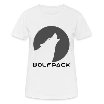 wolfpack_1 - T-shirt respirant Femme - blanc - Devant - AI Model Female 172 dark (172cm)