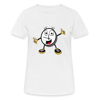 Lustige Uhr - Glückliche Uhr - Frauen T-Shirt atmungsaktiv - Weiß - Vorne - AI Model Female 172 dark (172cm)