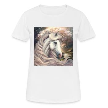 Einhorn einfach zum Verlieben - Frauen T-Shirt atmungsaktiv - Weiß - Vorne - AI Model Female 172 dark (172cm)
