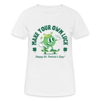Faites votre propre chance - Saint-Patrick - T-shirt respirant Femme - blanc - Devant - AI Model Female 172 dark (172cm)
