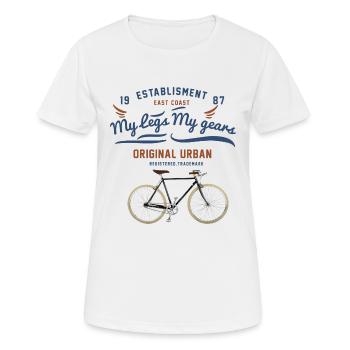 Mes jambes Mes vitesses - Mes jambes Mes cours - T-shirt respirant Femme - blanc - Devant - AI Model Female 172 dark (172cm)