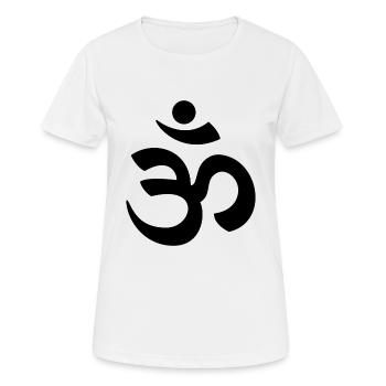 Om - T-shirt respirant Femme - blanc - Devant - AI Model Female 172 dark (172cm)