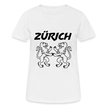 Zürich Löwe Zürileu Shirt Zürcher - Frauen T-Shirt atmungsaktiv - Weiß - Vorne - AI Model Female 172 dark (172cm)