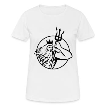 poseidon triton - T-shirt respirant Femme - blanc - Devant - AI Model Female 172 dark (172cm)