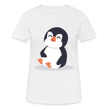 penguin - Women's Breathable T-Shirt - white - Front - AI Model Female 172 dark (172cm)