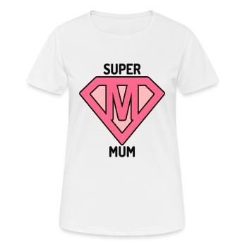Super mum - Women's Breathable T-Shirt - white - Front - AI Model Female 172 dark (172cm)