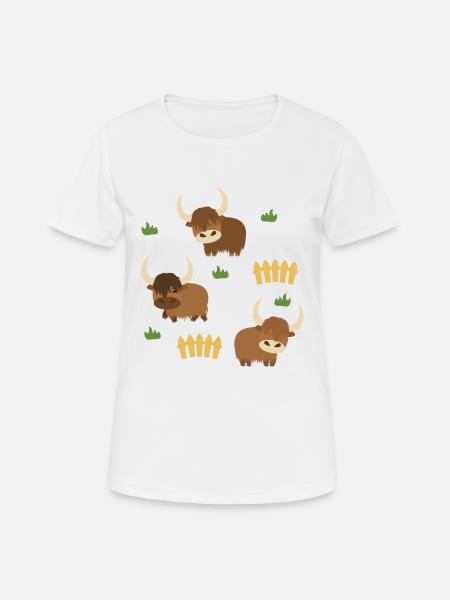 Yak Ranch - T-shirt respirant Femme - blanc