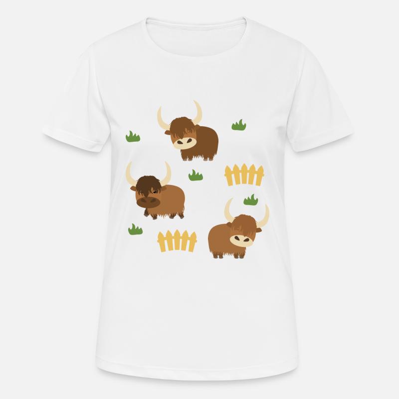 Yak Ranch - Women's Breathable T-Shirt - white