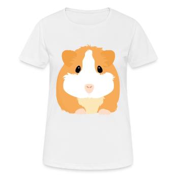 Cochon d'Inde - T-shirt respirant Femme - blanc - Devant - AI Model Female 172 dark (172cm)