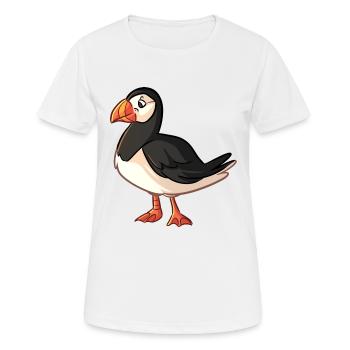 Niedlicher Papageientaucher Kindergeschenke Arktis - Frauen T-Shirt atmungsaktiv - Weiß - Vorne - AI Model Female 172 dark (172cm)