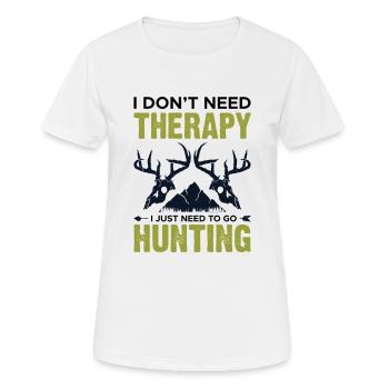 Jagd, weil - Frauen T-Shirt atmungsaktiv - Weiß - Vorne - AI Model Female 172 dark (172cm)