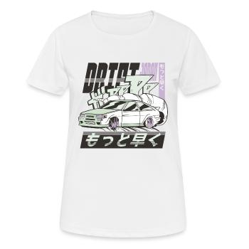 Dérive Japon - T-shirt respirant Femme - blanc - Devant - AI Model Female 172 dark (172cm)