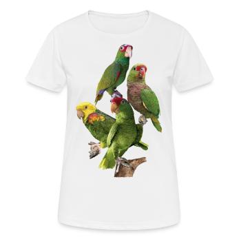 Perroquets amazoniens - T-shirt respirant Femme - blanc - Devant - AI Model Female 172 dark (172cm)
