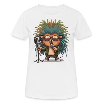 Pop épineux - T-shirt respirant Femme - blanc - Devant - AI Model Female 172 dark (172cm)