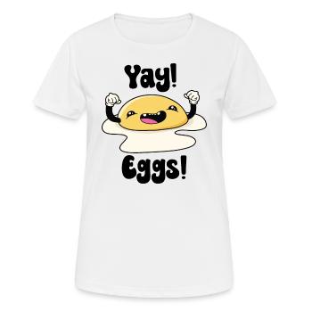 Yay Oeufs - T-shirt respirant Femme - blanc - Devant - AI Model Female 172 dark (172cm)