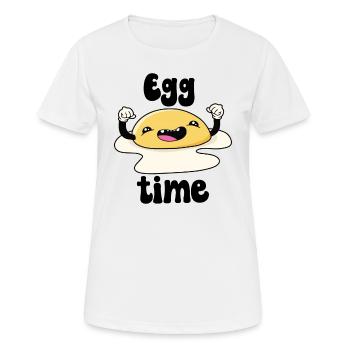 L’heure des œufs - T-shirt respirant Femme - blanc - Devant - AI Model Female 172 dark (172cm)