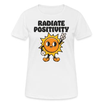Radiate Positivity - Women's Breathable T-Shirt - white - Front - AI Model Female 172 dark (172cm)
