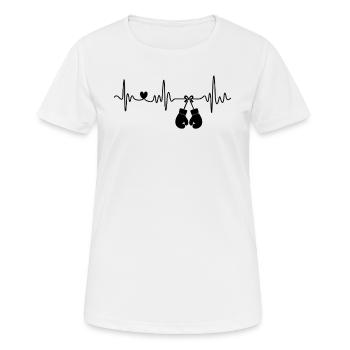 Boxhandschuhe Boxer Boxerin Herzschlag Boxsport - Frauen T-Shirt atmungsaktiv - Weiß - Vorne - AI Model Female 172 dark (172cm)