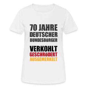 Deutscher Bundesbürger Deutschland Politik Protest - Frauen T-Shirt atmungsaktiv - Weiß - Vorne - AI Model Female 172 dark (172cm)