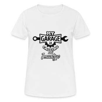 Mechaniker Garage auto Schrauber Hobby Geschenk - Frauen T-Shirt atmungsaktiv - Weiß - Vorne - AI Model Female 172 dark (172cm)