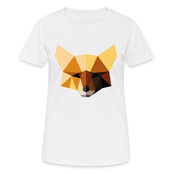 Polygon Fuchs - Frauen T-Shirt atmungsaktiv - Weiß - Vorne - AI Model Female 172 dark (172cm)