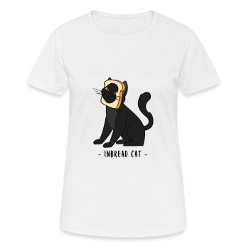 Breading Cats Katzenbrot Cat Breading - Frauen T-Shirt atmungsaktiv - Weiß - Vorne - AI Model Female 172 dark (172cm)