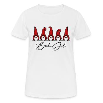 God Jul Julenisser Nisser Danmark - Women's Breathable T-Shirt - white - Front - AI Model Female 172 dark (172cm)