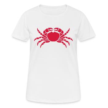 Krebs - Frauen T-Shirt atmungsaktiv - Weiß - Vorne - AI Model Female 172 dark (172cm)