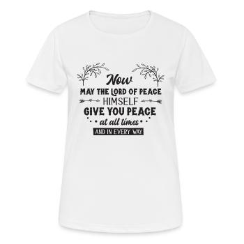 May God give you peace - Women's Breathable T-Shirt - white - Front - AI Model Female 172 dark (172cm)