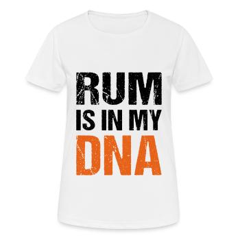 Le rhum est dans mon ADN - T-shirt respirant Femme - blanc - Devant - AI Model Female 172 dark (172cm)