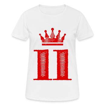11 Number crown - Women's Breathable T-Shirt - white - Front - AI Model Female 172 dark (172cm)