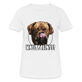 BORDEAUX DOGGE mignon Wilsigns Dogue de Bordeaux - T-shirt respirant Femme - blanc - Devant - AI Model Female 172 dark (172cm)