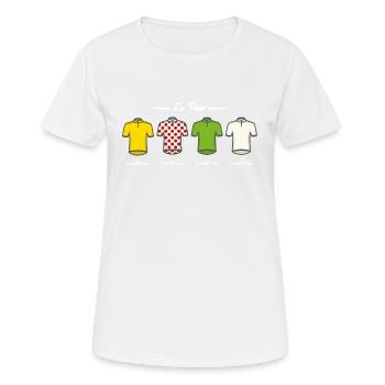 Trikots der - Frauen T-Shirt atmungsaktiv - Weiß - Vorne - AI Model Female 172 dark (172cm)