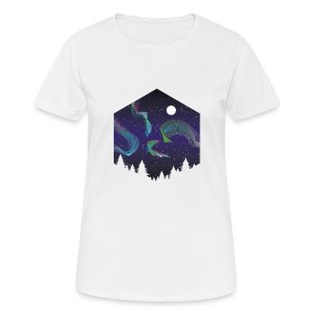 Polar Lichter 2 - Frauen T-Shirt atmungsaktiv - Weiß - Vorne - AI Model Female 172 dark (172cm)