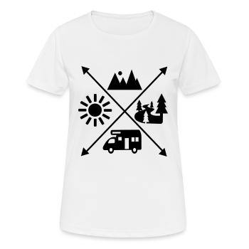 Wohnmobil - Frauen T-Shirt atmungsaktiv - Weiß - Vorne - AI Model Female 172 dark (172cm)