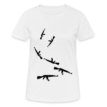 Gewehr icon symbol - Frauen T-Shirt atmungsaktiv - Weiß - Vorne - AI Model Female 172 dark (172cm)