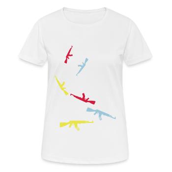 Gewehr icon symbol - Frauen T-Shirt atmungsaktiv - Weiß - Vorne - AI Model Female 172 dark (172cm)