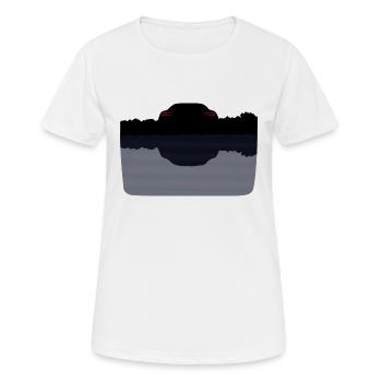 Car at the lake - Women's Breathable T-Shirt - white - Front - AI Model Female 172 dark (172cm)