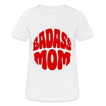 Maman badass - T-shirt respirant Femme - blanc - Devant - AI Model Female 172 dark (172cm)