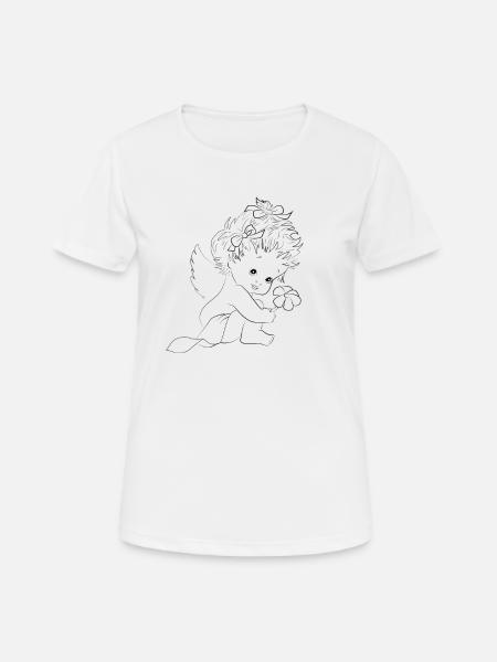 Süßer Weihnachts Engel - Frauen T-Shirt atmungsaktiv - Weiß