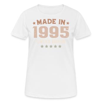 Made In 1995 Geburtstagsgeschenk 1995 Jahrgang 1995 - Frauen T-Shirt atmungsaktiv - Weiß - Vorne - AI Model Female 172 dark (172cm)