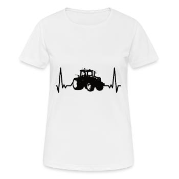 Agriculture agriculteur tracteur tracteur trekker - T-shirt respirant Femme - blanc - Devant - AI Model Female 172 dark (172cm)
