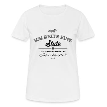 Superkräfte Stute - schwarze Edition - Frauen T-Shirt atmungsaktiv - Weiß - Vorne - AI Model Female 172 dark (172cm)