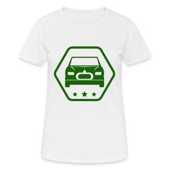 Auto - Bus - Oldtimer - Nostalgisch - Frauen T-Shirt atmungsaktiv - Weiß - Vorne - AI Model Female 172 dark (172cm)