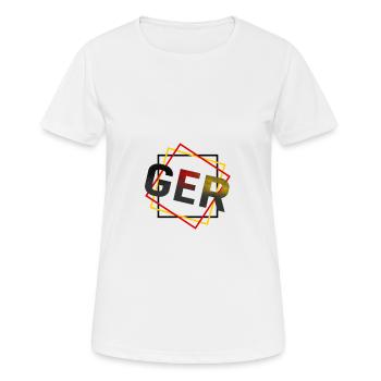 Germany - Germany - Women's Breathable T-Shirt - white - Front - AI Model Female 172 dark (172cm)