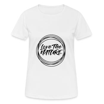 Aimer la nature - aimer la nature - T-shirt respirant Femme - blanc - Devant - AI Model Female 172 dark (172cm)
