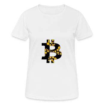Bitcoin - T-shirt respirant Femme - blanc - Devant - AI Model Female 172 dark (172cm)