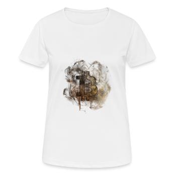 Bitcoin - Women's Breathable T-Shirt - white - Front - AI Model Female 172 dark (172cm)